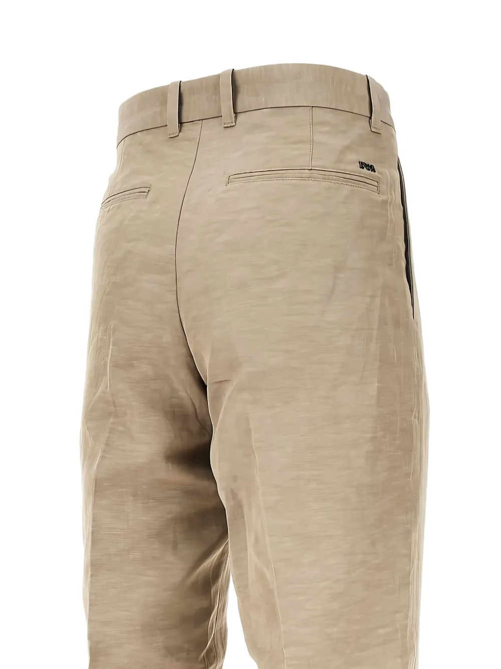 Emporio Armani Straight broek met gemêleerd effect Beige