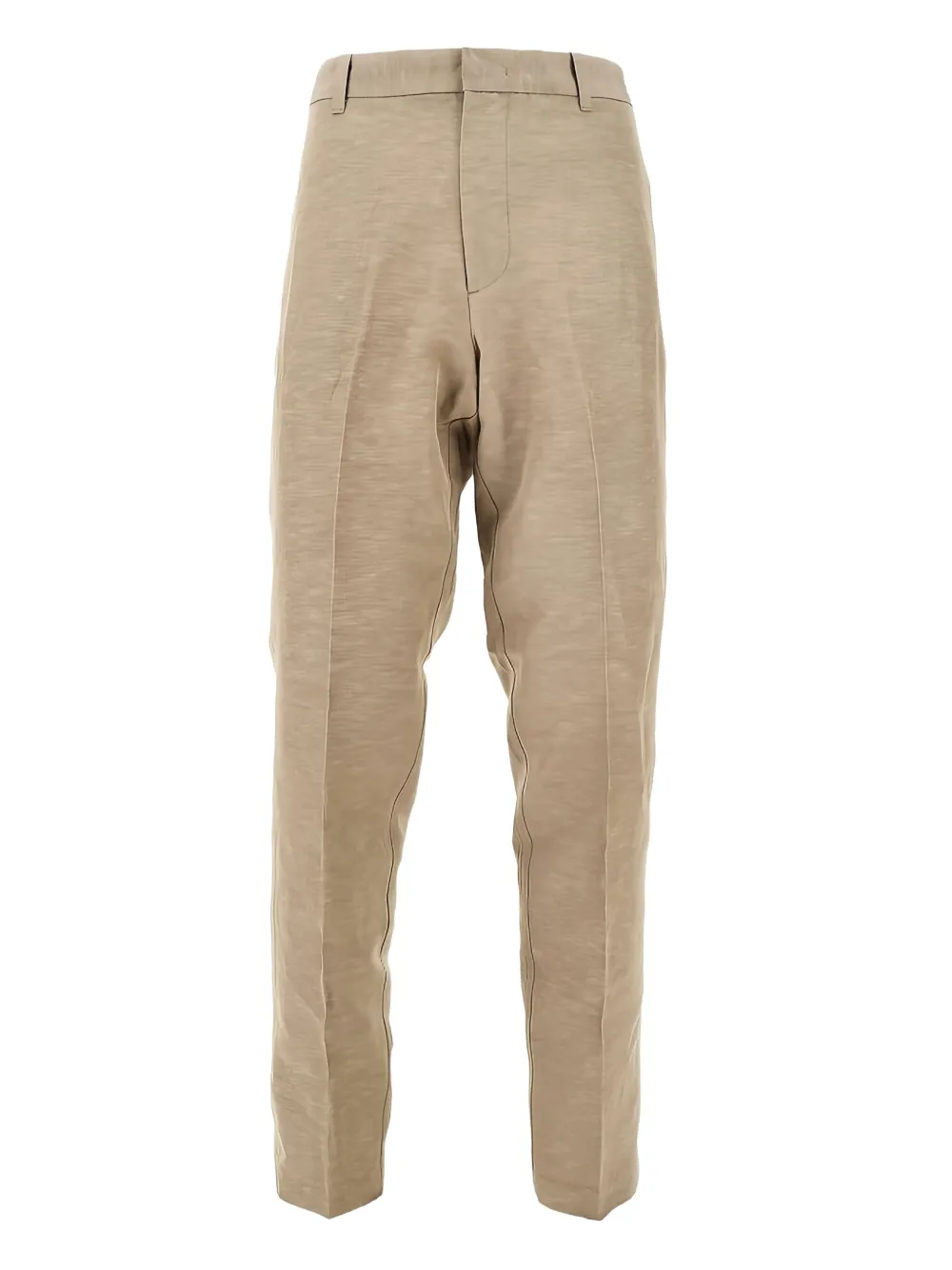 Emporio Armani mélange effect straight trousers - Nude