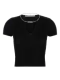 Alexander Wang chain-embellished ribbed top - Black