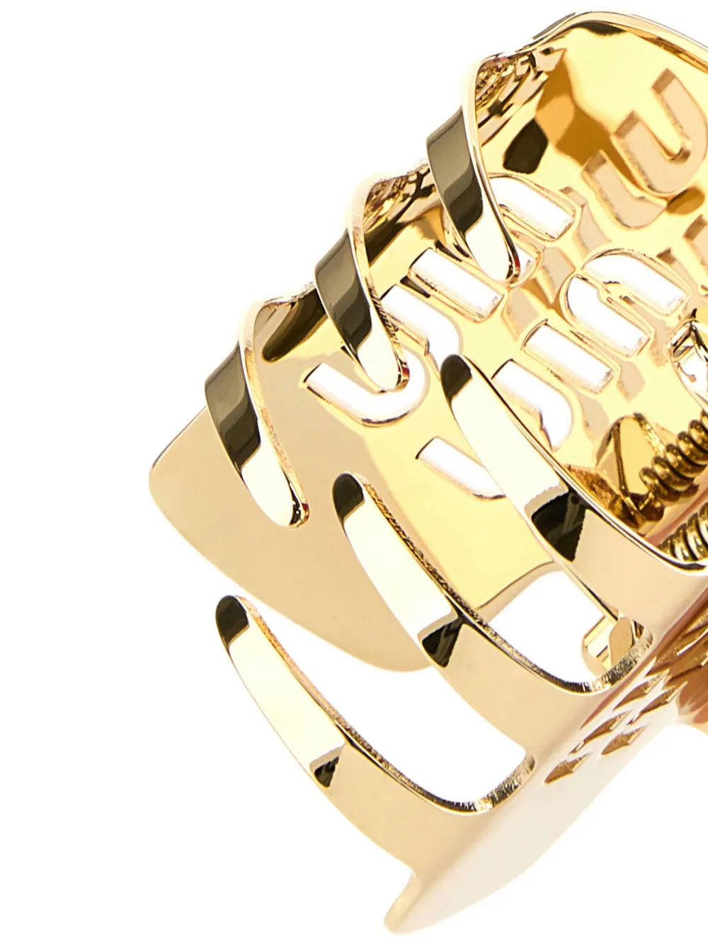 Miu Haarclip met logodetail Goud