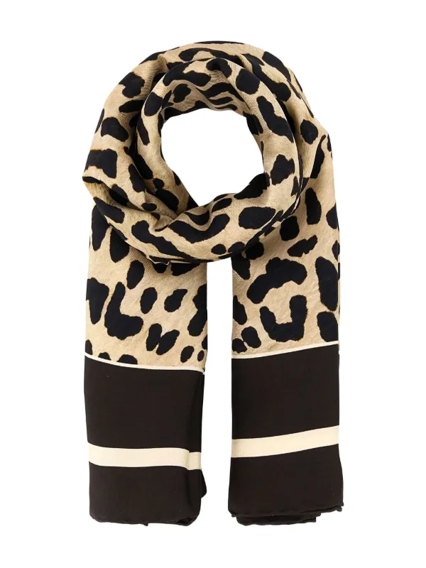 Valentino Garavani Fauve Éclat Silk Scarf in Brown