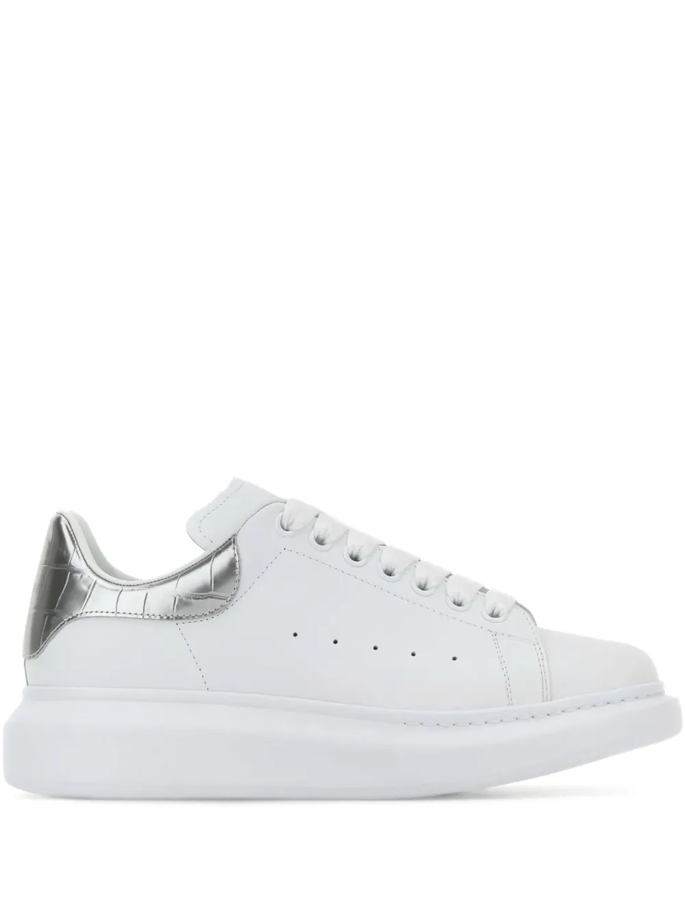 Alexander McQueen Sneakers met krokodillen-reliëf Wit