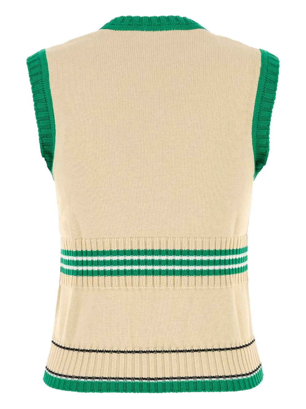 Valentino Garavani cherry-motif knitted vest Beige