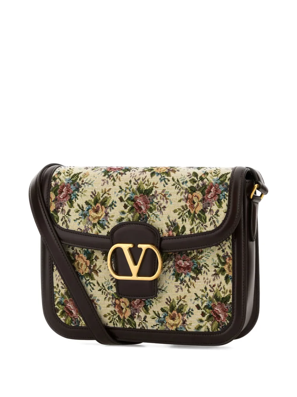 Valentino Garavani 9TO5 crossbodytas met jacquard Beige