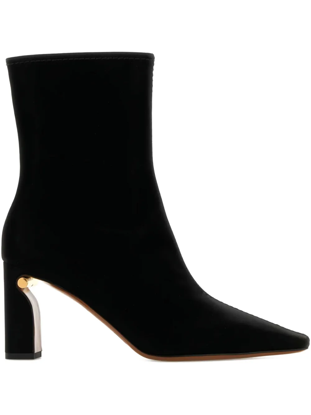 Alexander McQueen 80mm velvet ankle boots Black