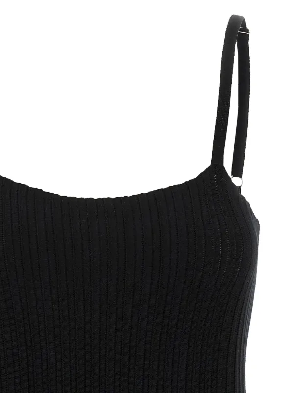 Magda Butrym Pleated Mini Dress | Black | FARFETCH