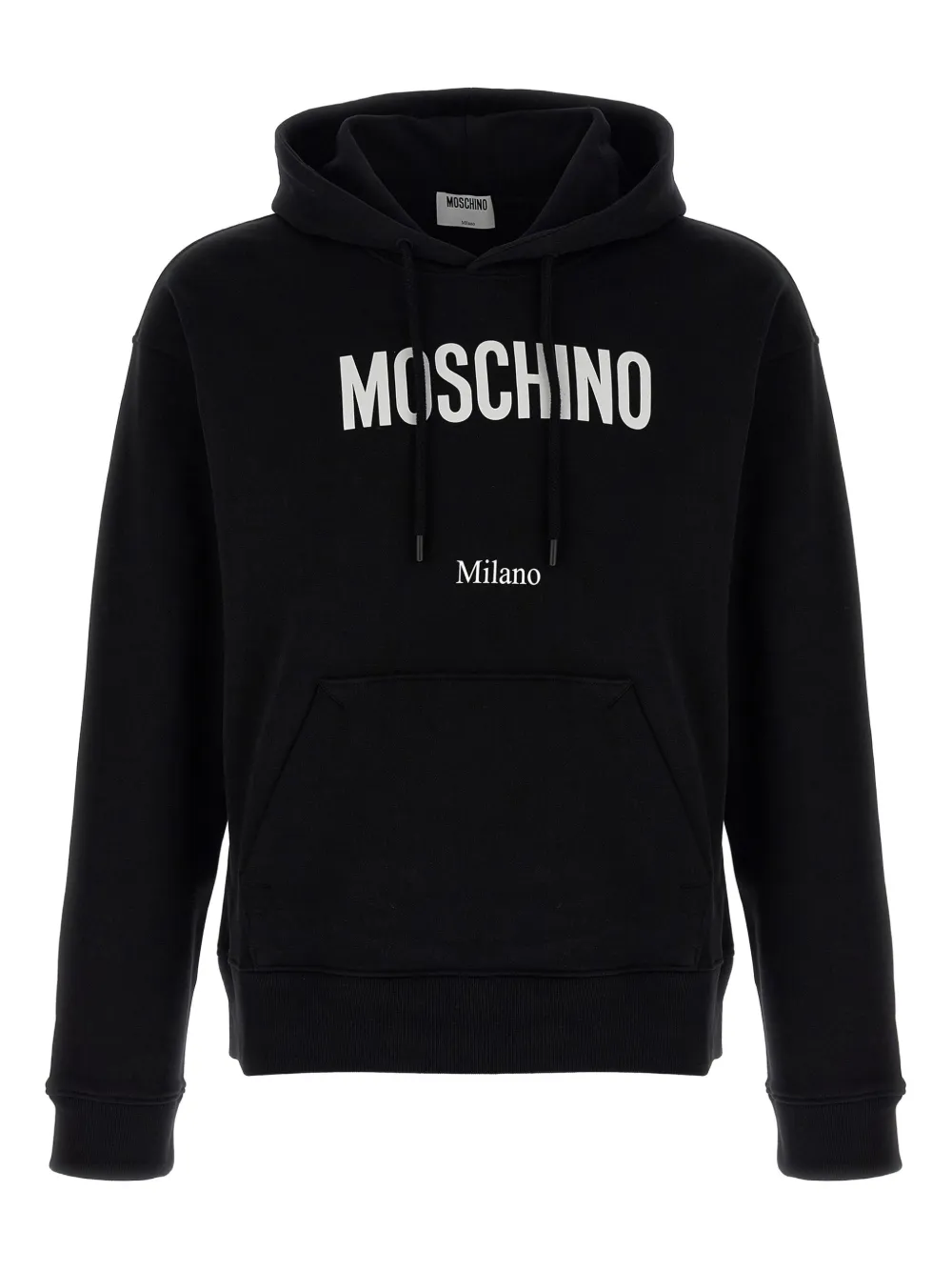 Moschino logo-print hoodie Zwart