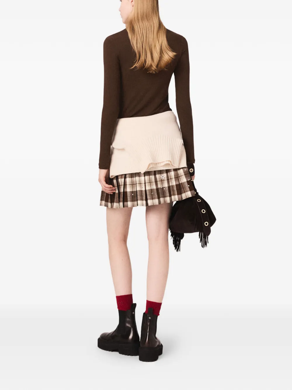  Maje Roll-neck Top - Brown 