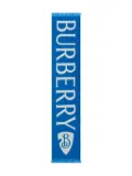 Burberry logo-jacquard scarf - Blue