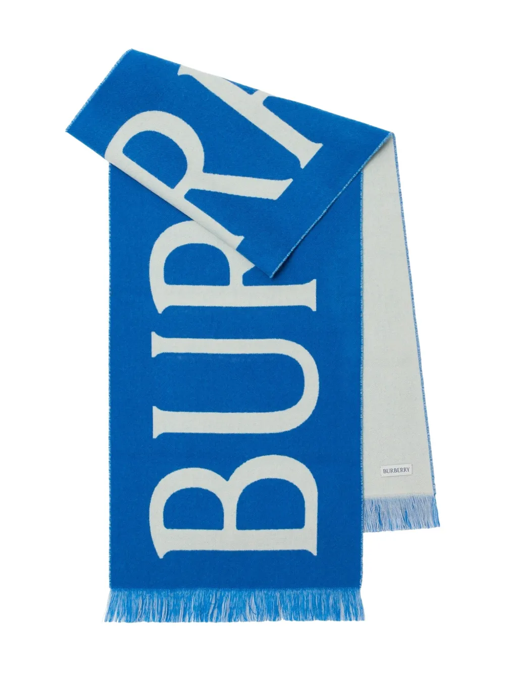 Burberry Sjaal met logo-jacquard Blauw
