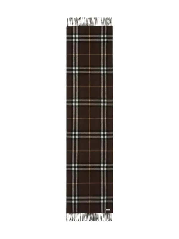 Burberry Equestrian Knight チェック スカーフ | ブラウン