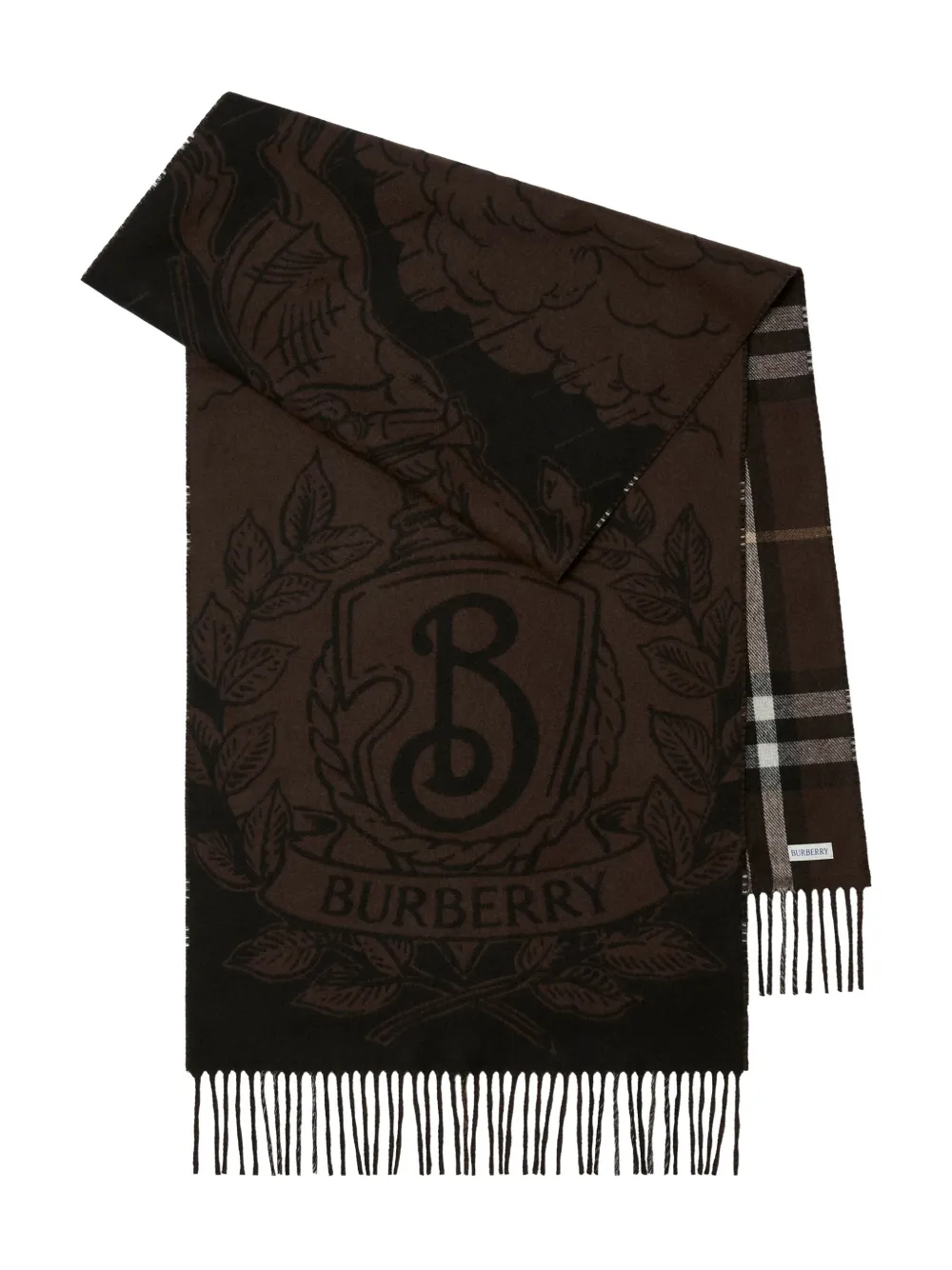 Burberry Geruite sjaal Bruin