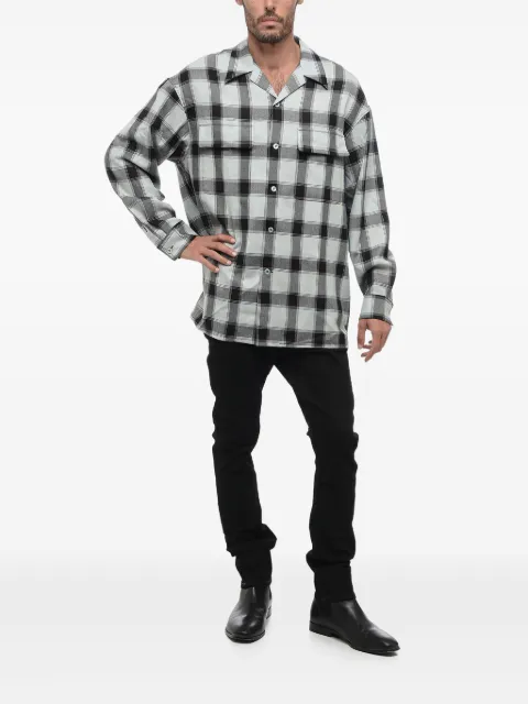 AMI Paris tartan-check bowling shirt