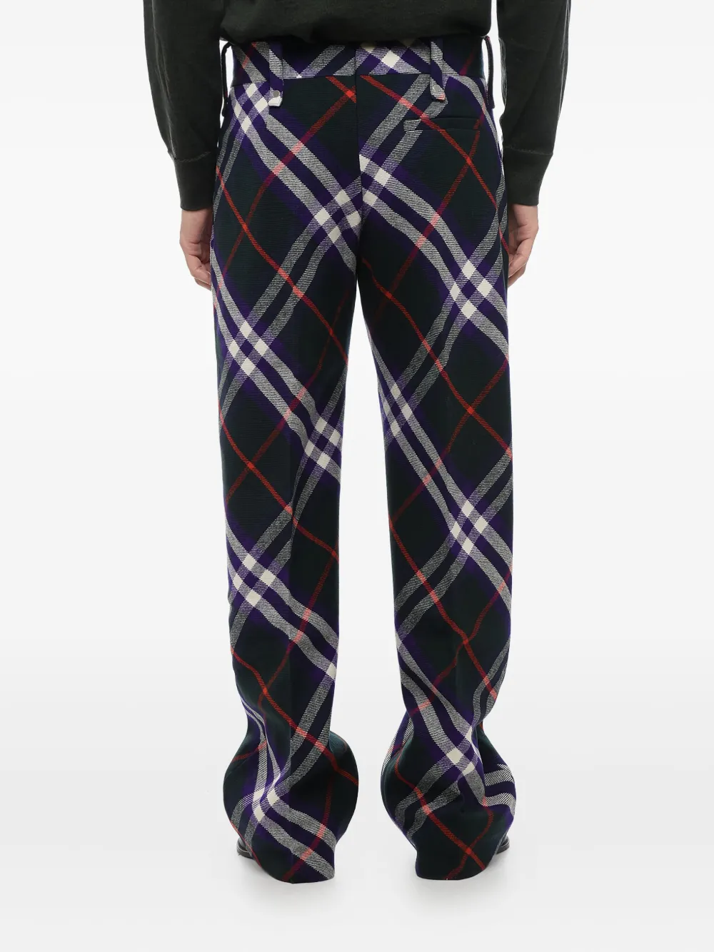 Burberry Geruite broek Blauw