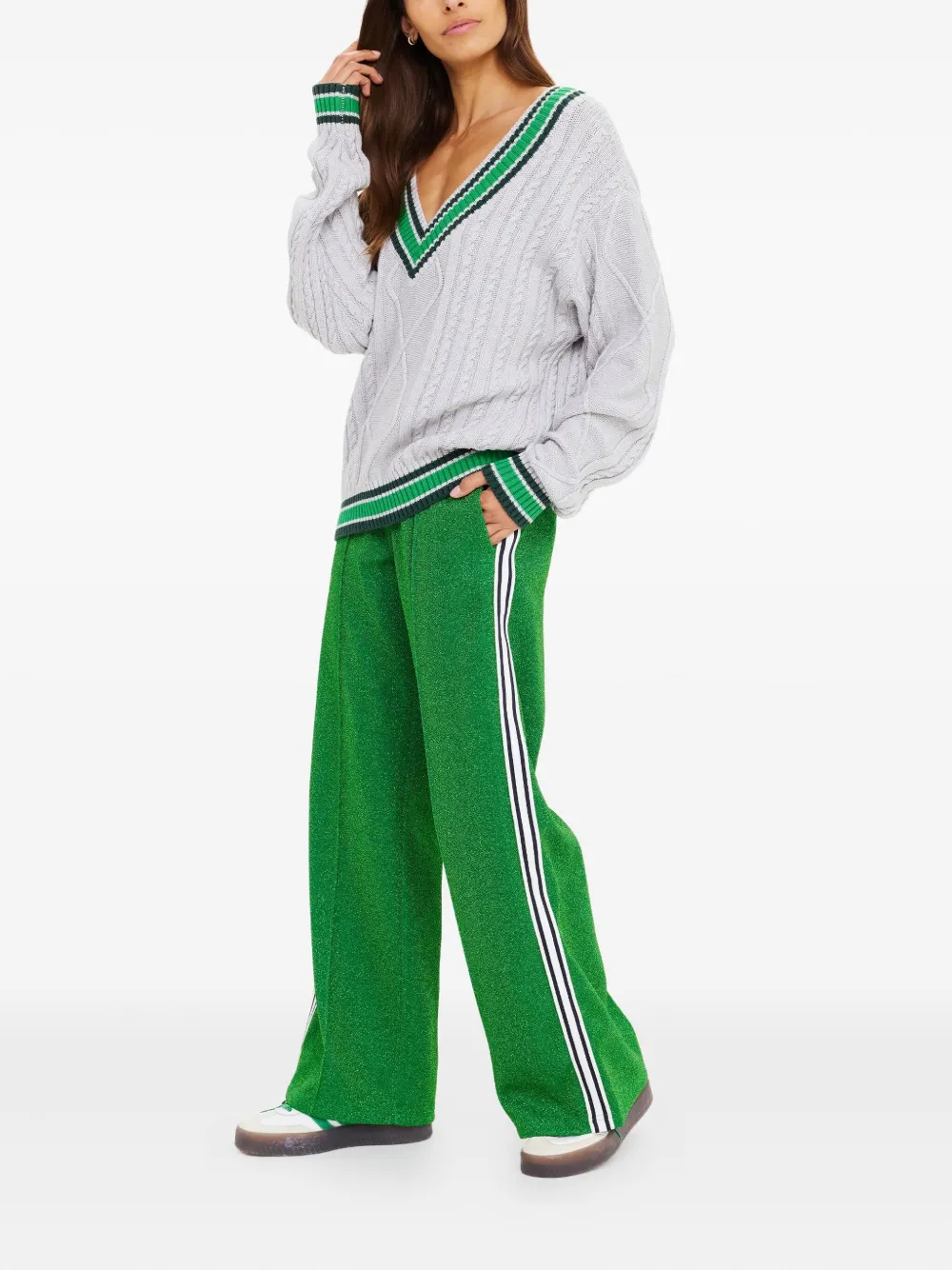 The Upside Galaxia Loretta lurex side-stripe trousers | Sweatpants | Image 2