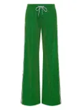 The Upside Galaxia Loretta lurex side-stripe trousers - Green