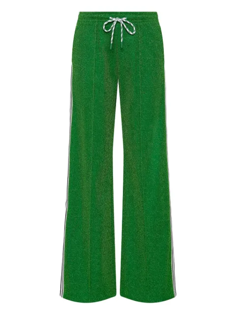 The Upside Galaxia Loretta lurex side-stripe trousers