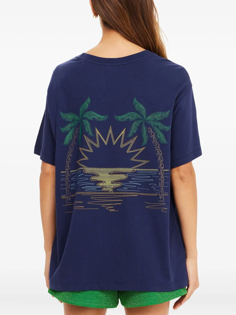 The Upside Sammi T-shirt met borduurwerk Blauw