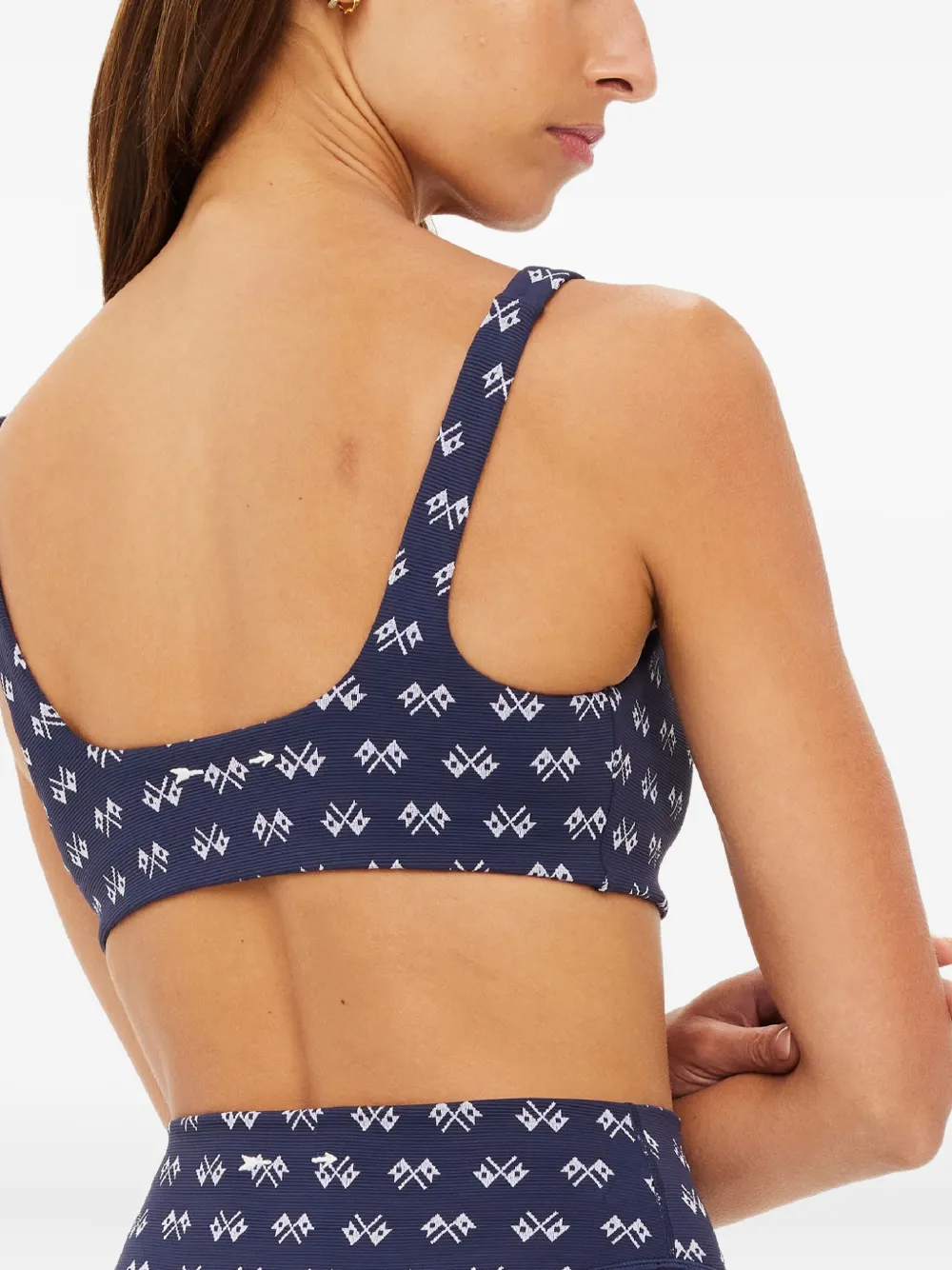The Upside Bridie Patterned Sports Bra In Blue