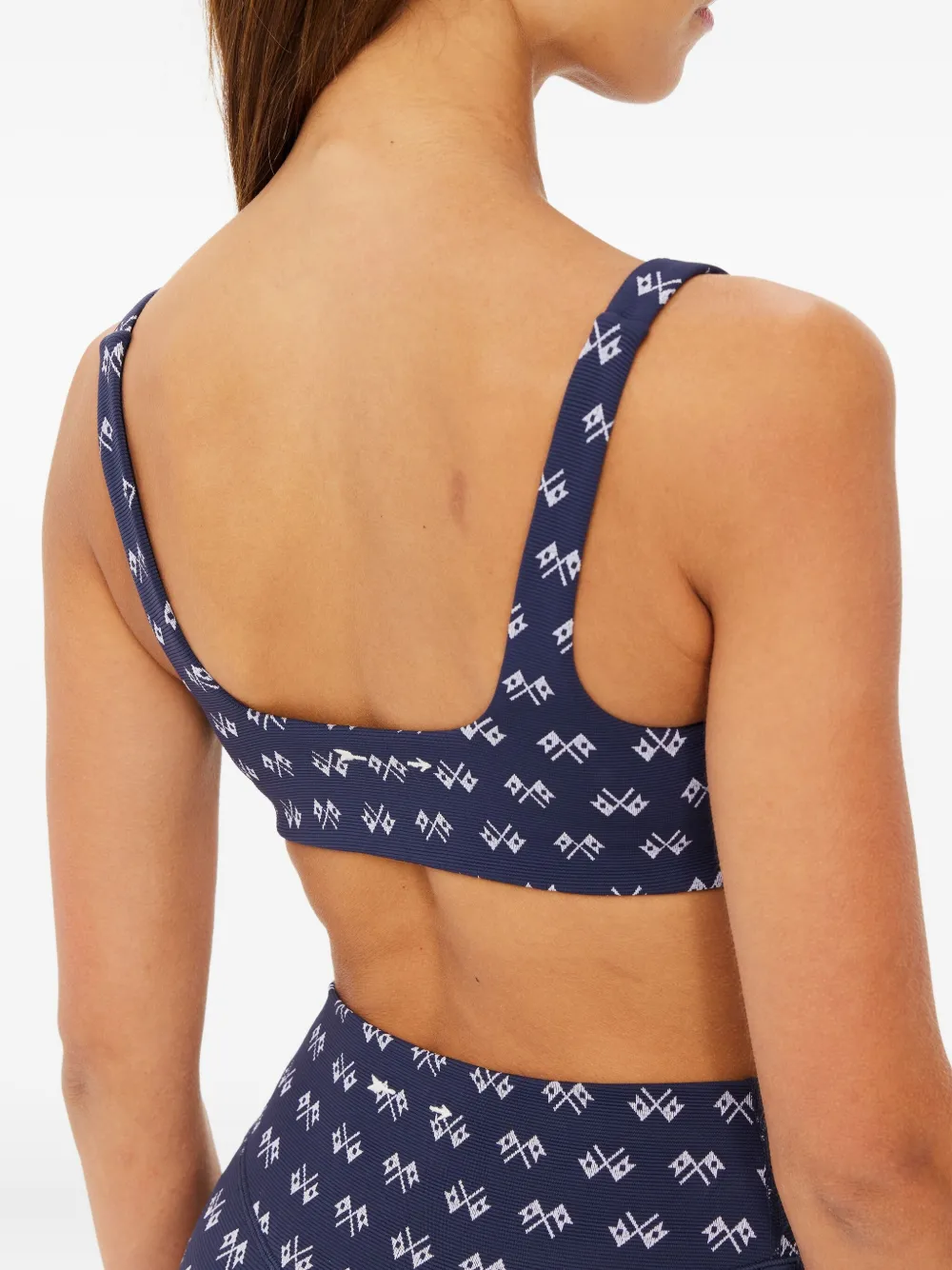 The Upside Bridie Patterned Sports Bra In Blue