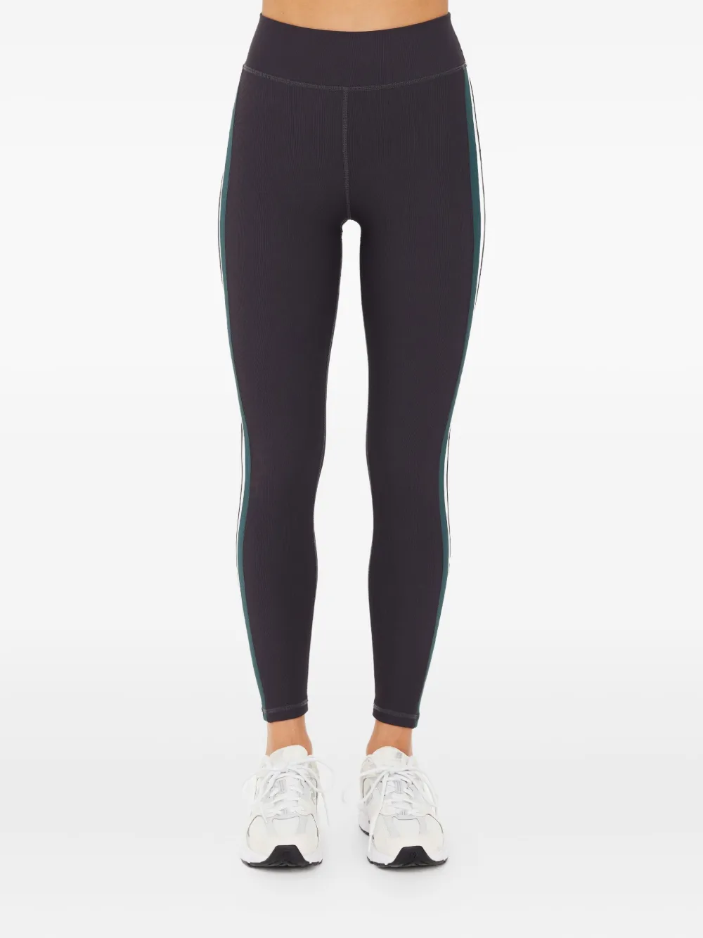 The Upside ribbed side-stripe leggings | Black | Image 1