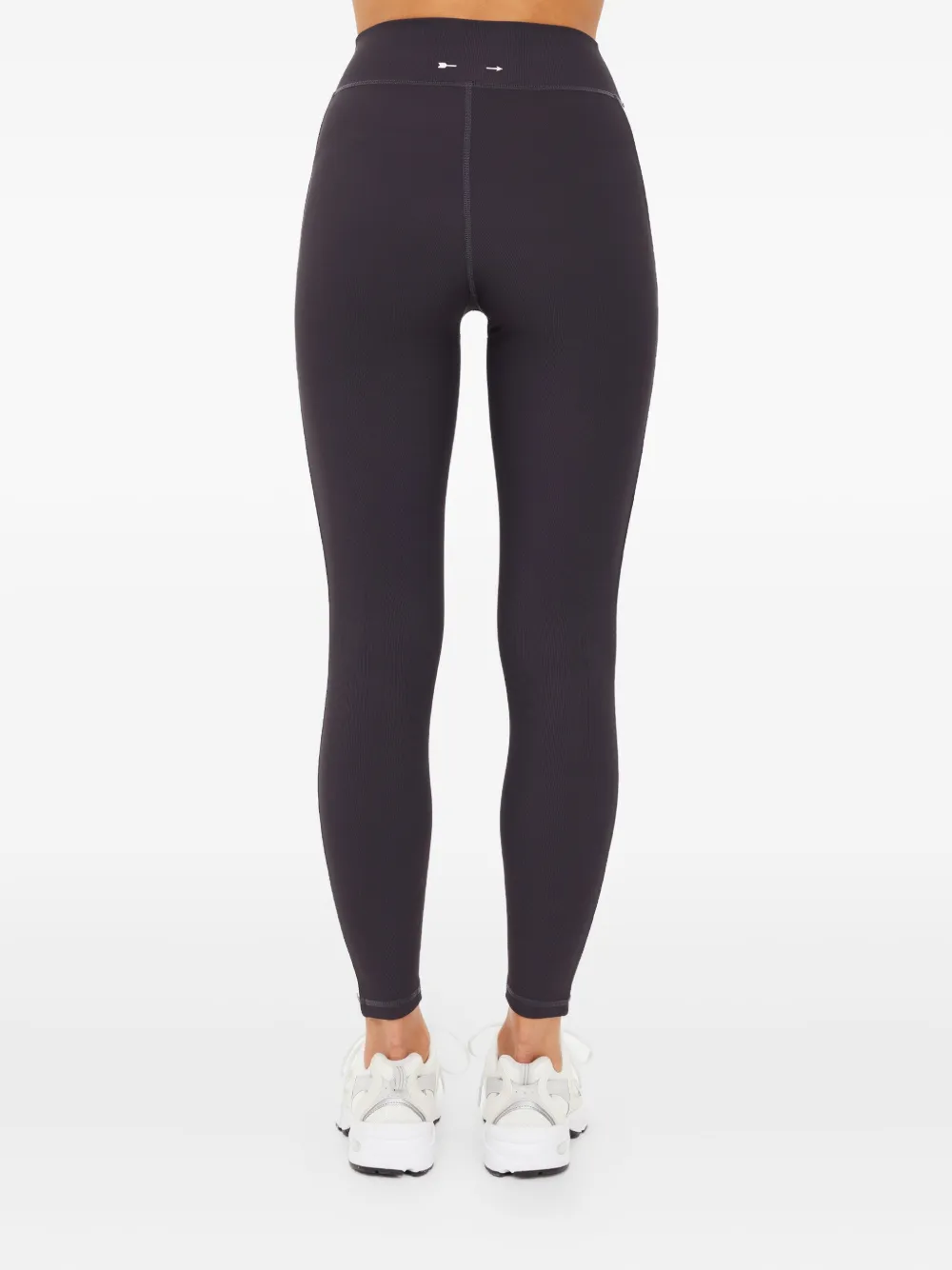 The Upside Geribbelde legging met zijstreep Zwart