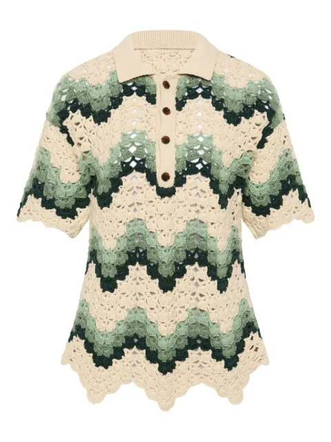 The Upside Tidal Sagra crochet polo top