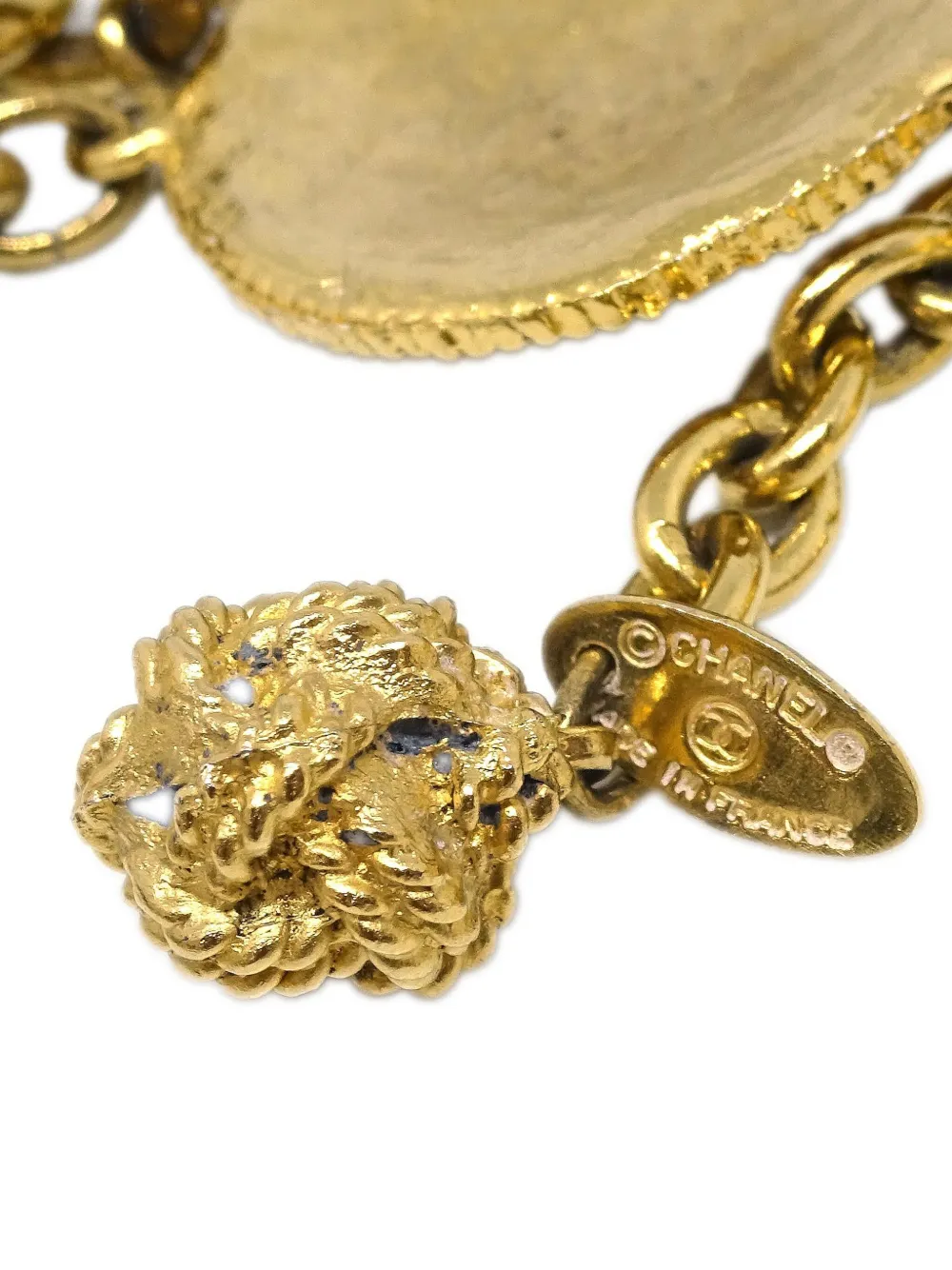 Pre-owned Chanel 1985 Medallion Chain Belt