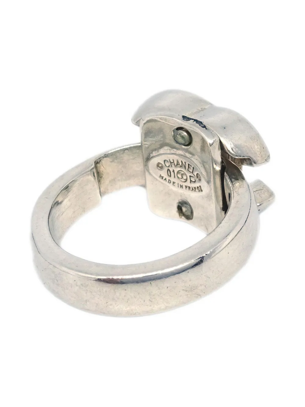 Pre-owned Chanel 2001 Cc Logo Ring
