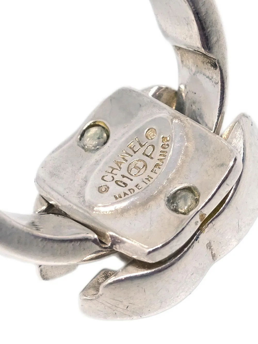 Pre-owned Chanel 2001 Cc Logo Ring