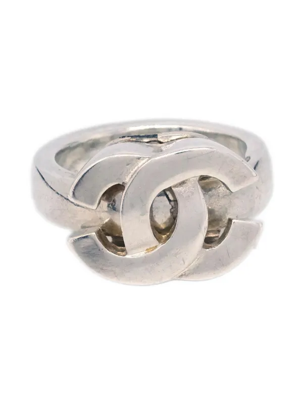 12号 vintage CHANEL logo silver925 RING CHANEL Ring logo vintage Silver925 #US 6 1/4 Silver Women