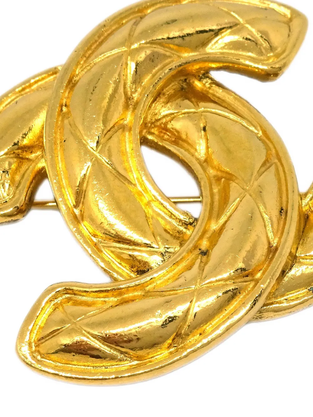 CHANEL Pre-Owned 1990-2000s Quilted CC brooch | Pre-Owned | Image 2