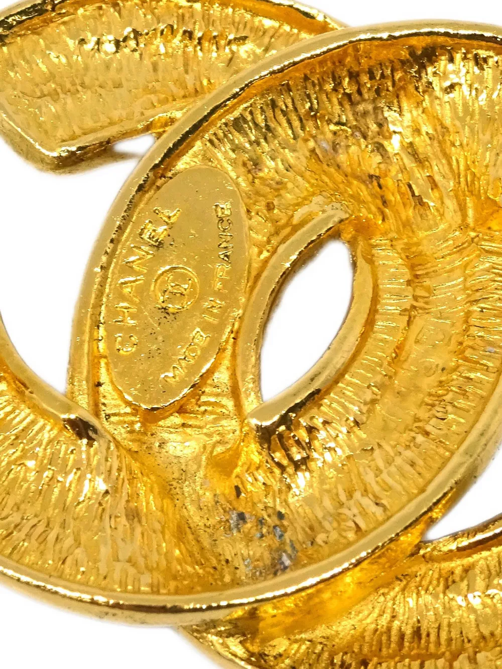 Pre-owned Chanel 1990-2000s Quilted Cc Brooch