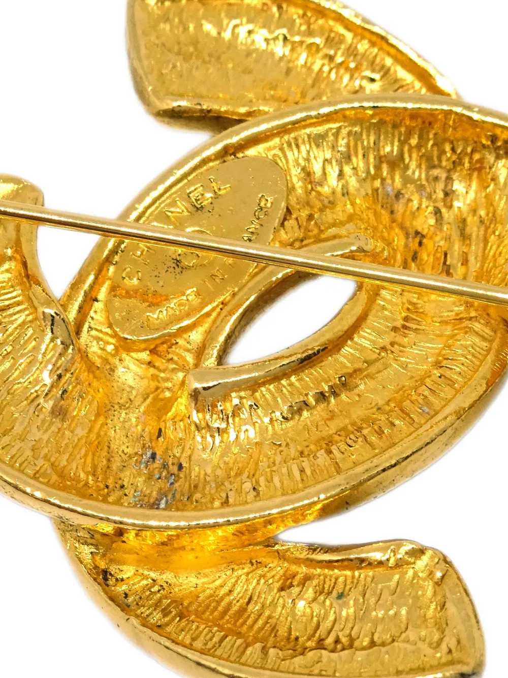 Pre-owned Chanel 1990-2000s Quilted Cc Brooch