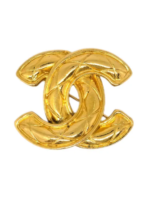 CHANEL Pre-Owned 1990-2000s Quilted CC brooch