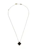 Van Cleef & Arpels 1990-2000s 18K yellow gold Alhambra onyx necklace