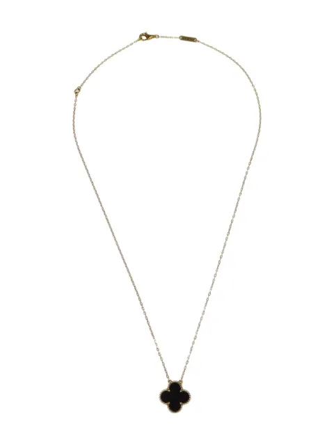 Van Cleef & Arpels قلادة 'ألامبرا' ذهب أصفر عيار 18 مزينة بعقيق من عقد التسعينيات-الألفينيات