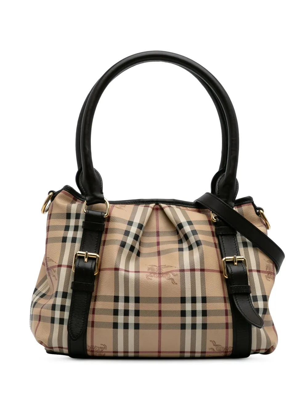Burberry Pre-Owned 2000-2017 Haymarket Check Coated Canvas satchel | Brown | Image 1