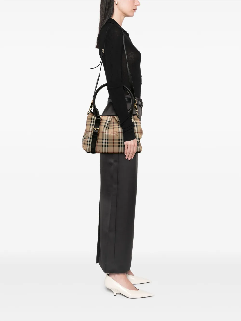 Burberry Pre-Owned 2000-2017 Haymarket Check Coated Canvas satchel | Pre-Owned | Image 2