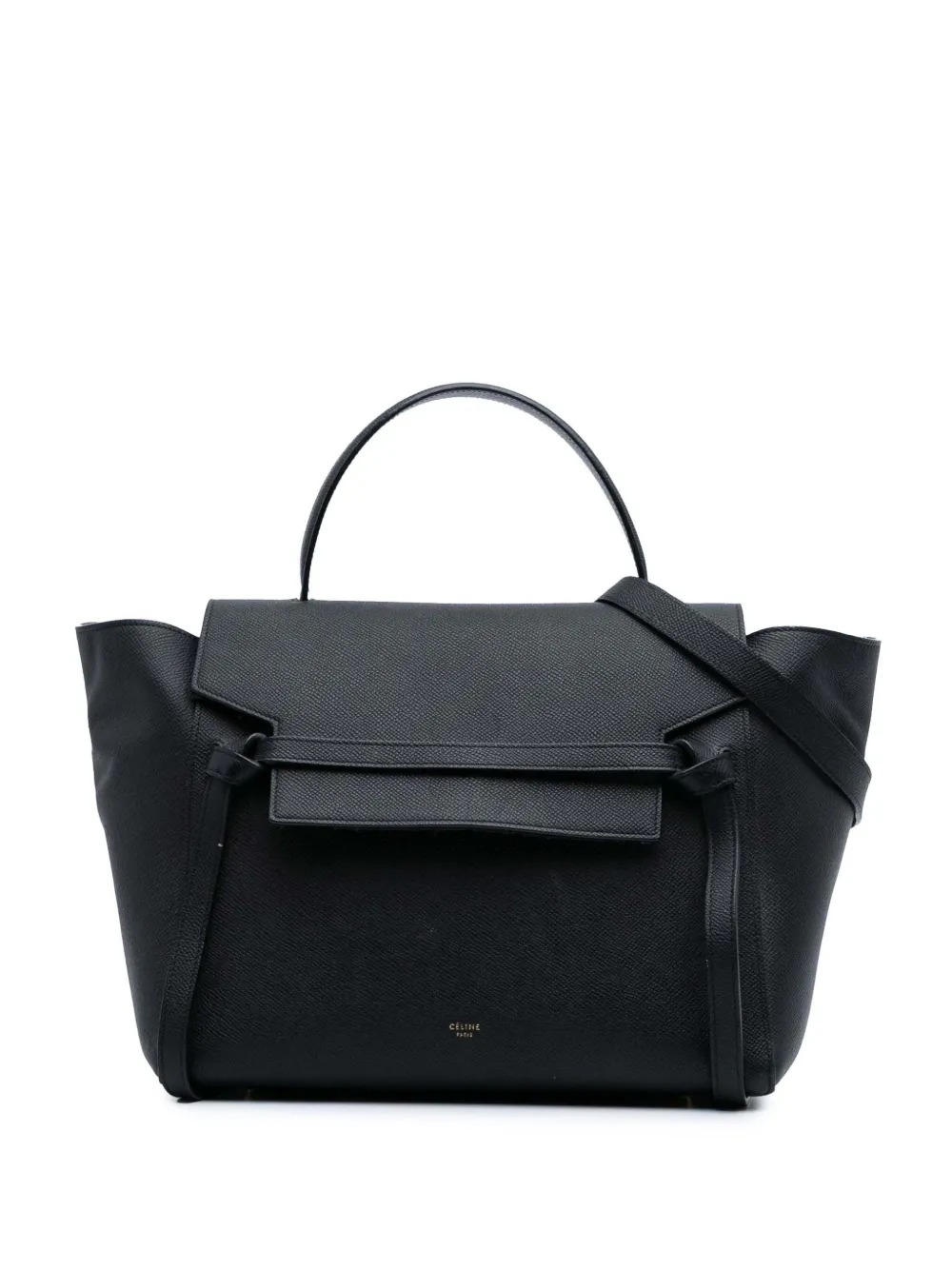 Céline Pre-Owned 2012-2018 Mini Grained Calfskin Belt satchel | Black | Image 1
