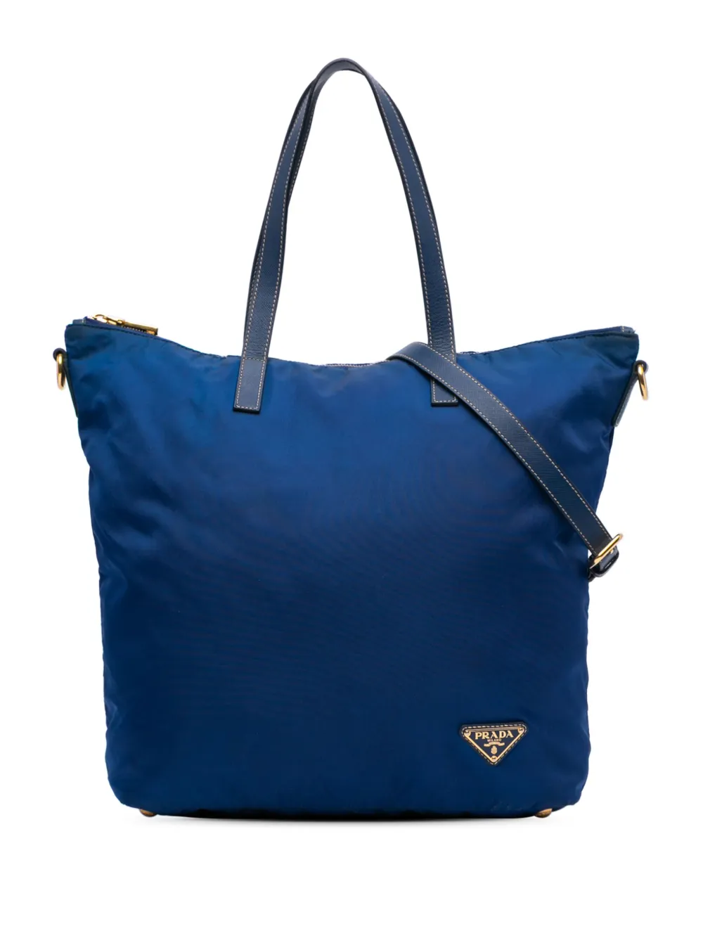 Prada Pre-Owned 2013-2024 Tessuto Zip Top Convertible Tote satchel | Blue | Image 1