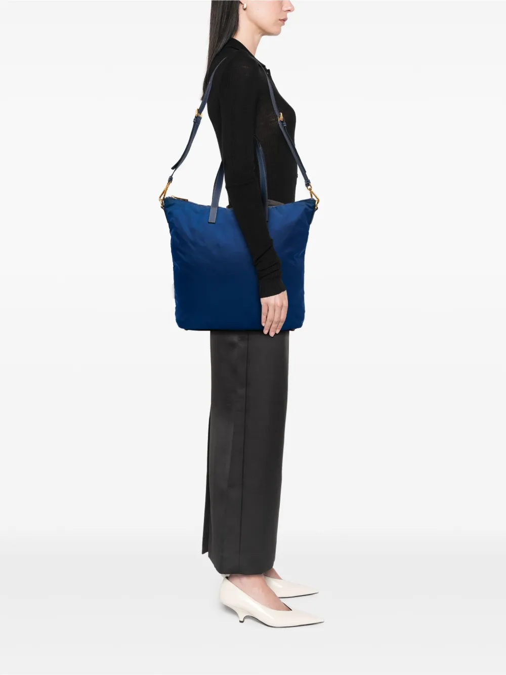 Prada Pre-Owned 2013-2024 Tessuto Zip Top Convertible Tote satchel | Pre-Owned | Image 2