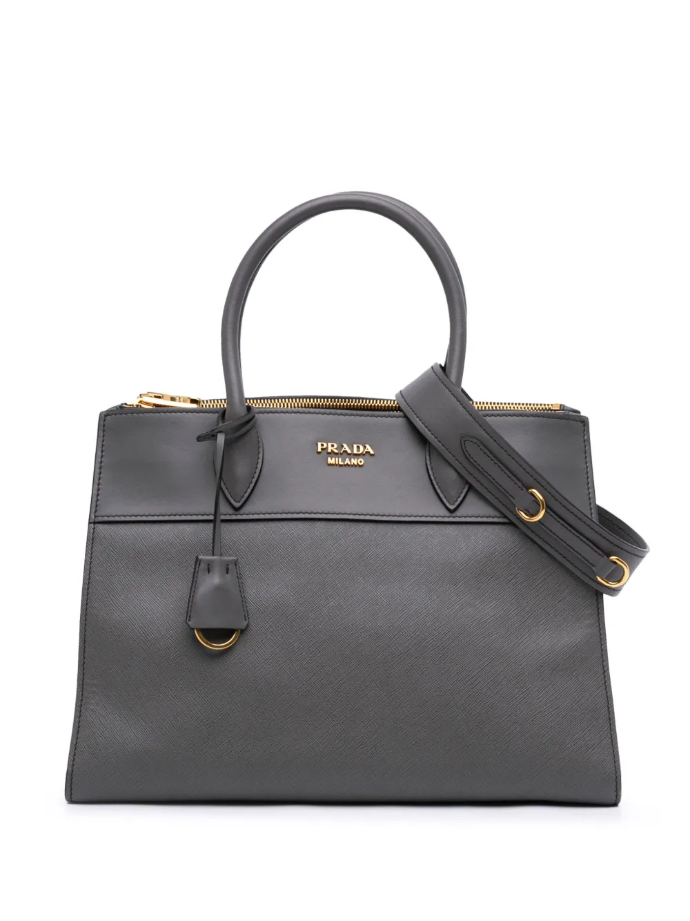 Prada Pre-Owned 2000-2024 Saffiano and City Calf Paradigme Bag satchel | Grey | Image 1