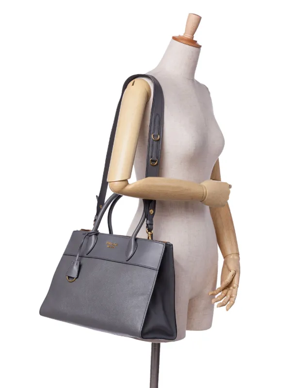 Prada Pre-Owned 2000-2024 サフィアーノ＆シティカーフ パラダイム 