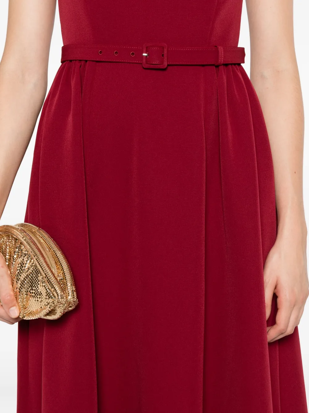 Roland Mouret Maxi-jurk met ceintuur Rood