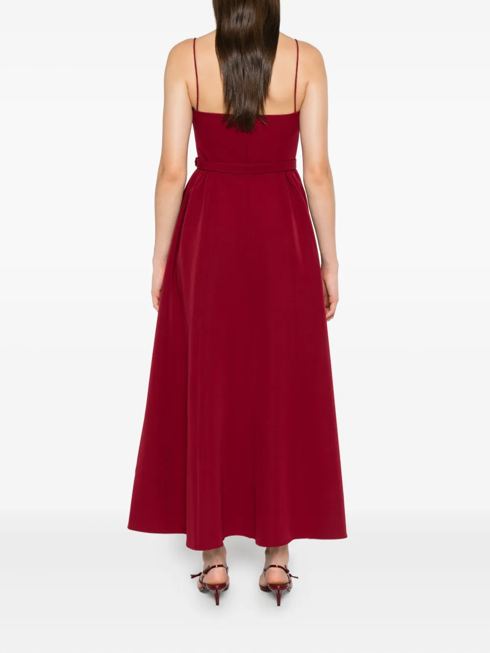 Roland Mouret Maxi-jurk met ceintuur Rood