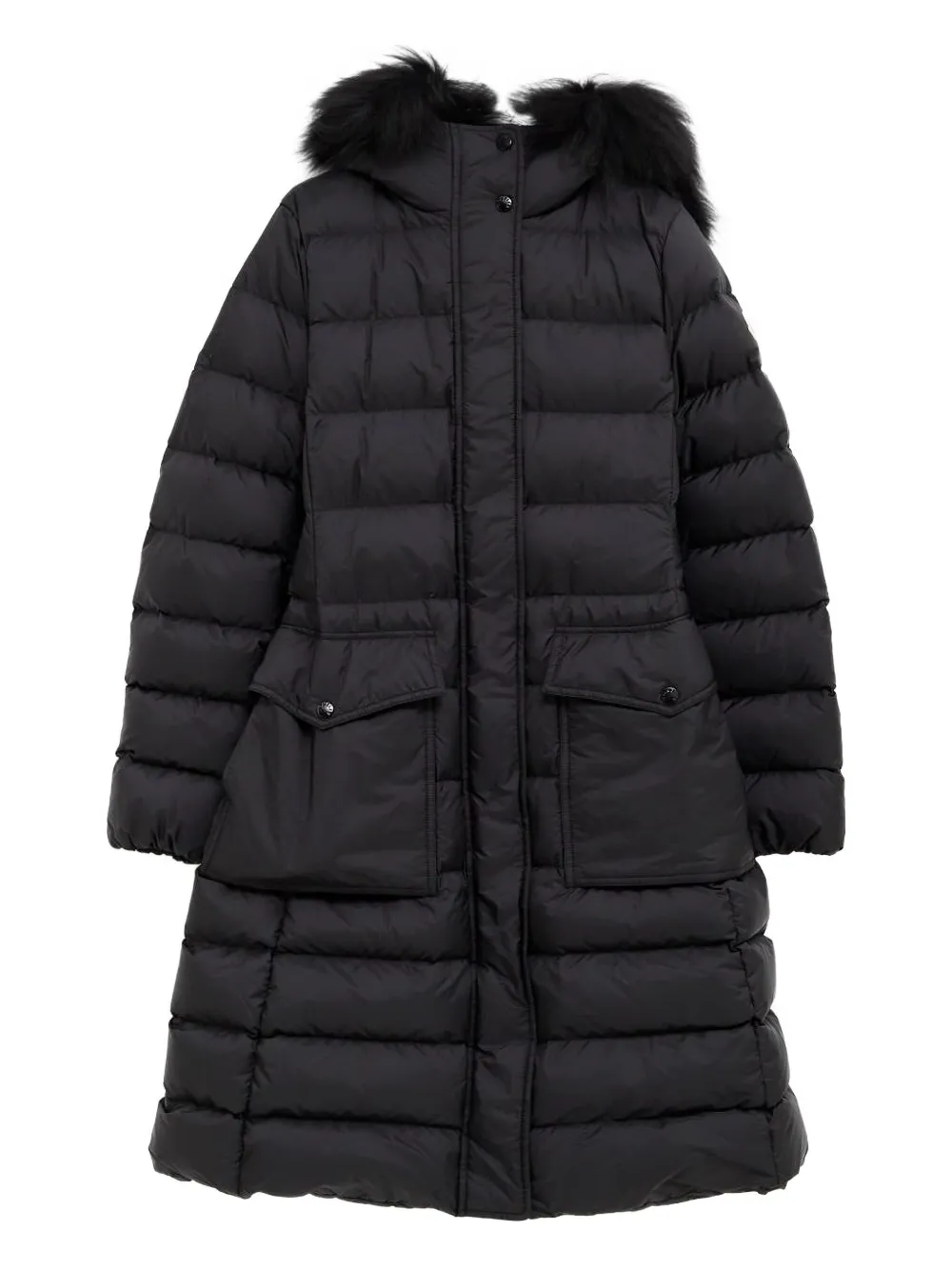 モンクレール ダウンコート メラニー キルティング リアルファー　ブラック　0 今季が最後！リアルファー！MONCLERモンクレールのダウン一番