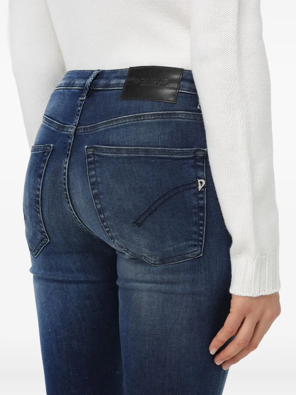DONDUP Jeans met logopatch Blauw