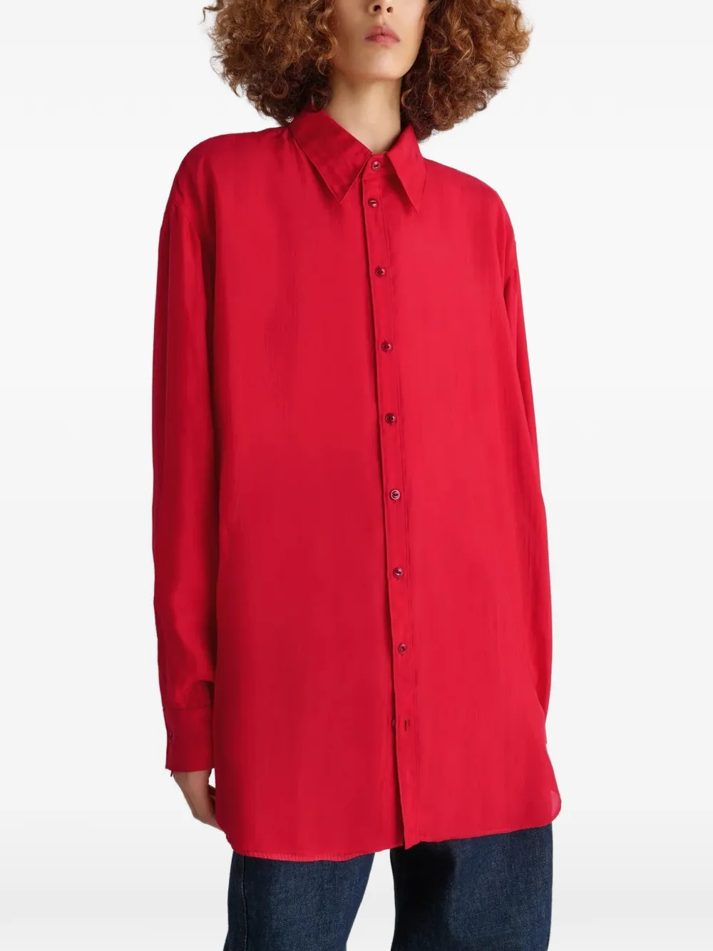 LEMAIRE buttoned blouse - Red