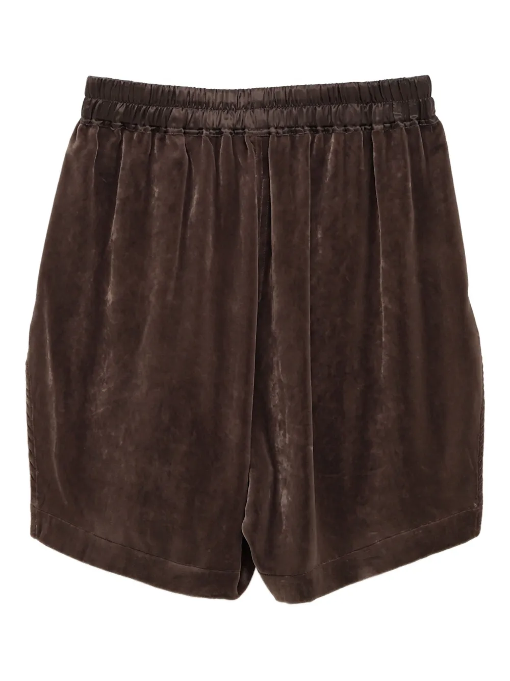 Rick Owens velvet side-split shorts Bruin
